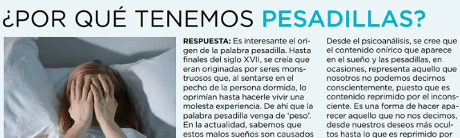 psicólogo pesadillas
